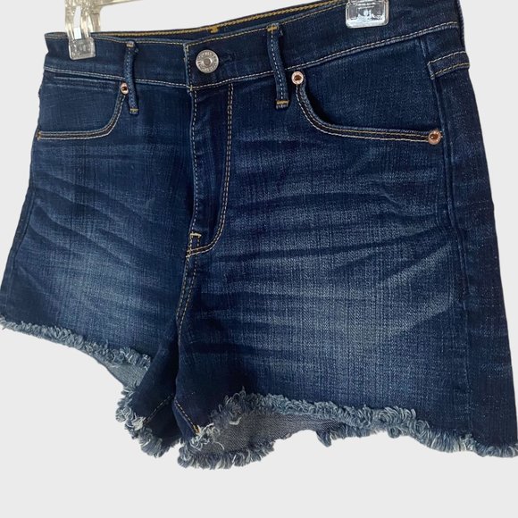 Abercrombie & Fitch Jean Shorts Women's Size 27 Dark Wash Denim Cut-Offs - Picture 2 of 12